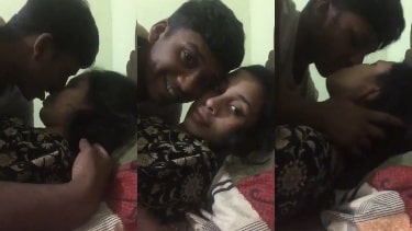 Indian College Boy Kissing Romance With Lover