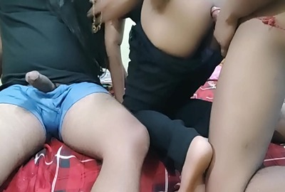 Kinky slut fucks her husband and brother together