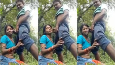 Desi woman gives lover blowjob in public